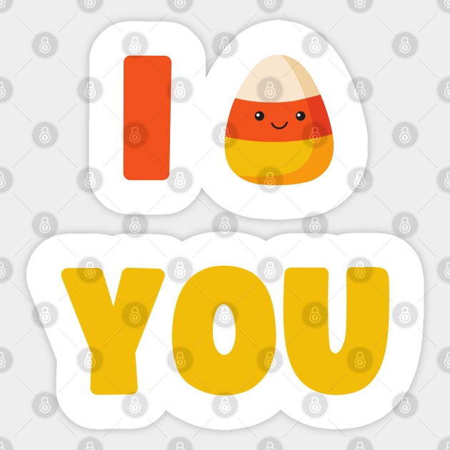 CUTE HALLOWEEN LAZY COSTUME I CANDY CORN YOU Sticker by apparel.tolove@gmail.com